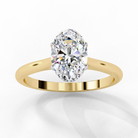 Oval Lab-Grown Diamond Solitaire Ring