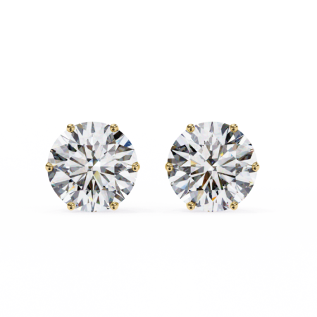 The Timeless Brilliance – Gold Studs with Round Lab-Grown Diamonds