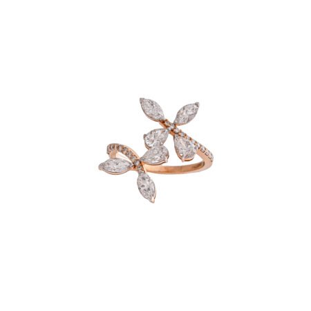 Wildflower Symphony – Ring with Pear and Marquise Lab-Grown Diamonds