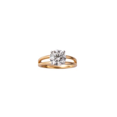 Stellar Parallel – Split-Shank Ring with Brilliant Lab-Grown Diamond