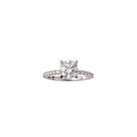 Stellar Solitaire – Ring with Brilliant Lab-Grown Diamond and Pavé Band